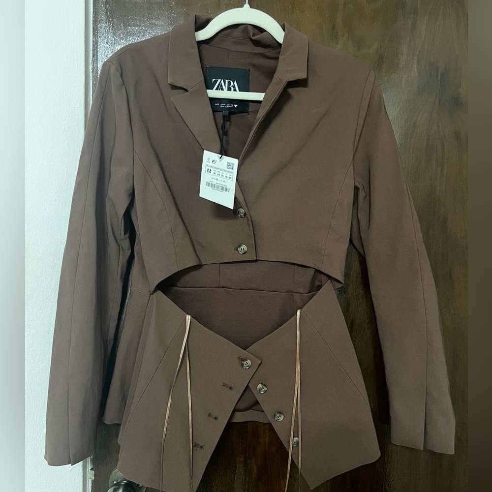 Zara long sleep top, never worn, new with tag, size M